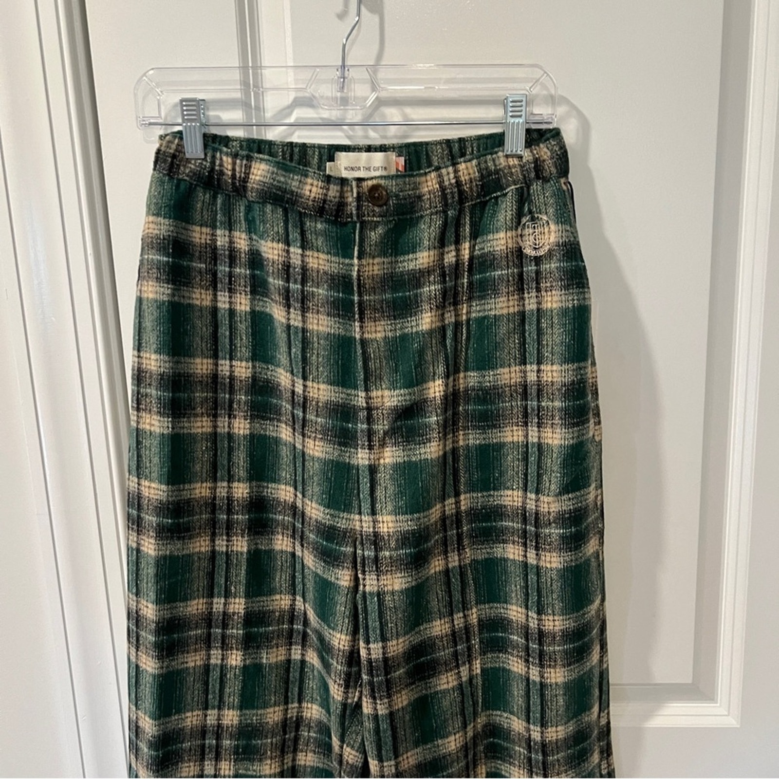 Nwt Honor The Gift Htg Flannel Plaid Wide-Leg Pants Large — image 2 of 8